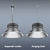 flush mount high bay led lights